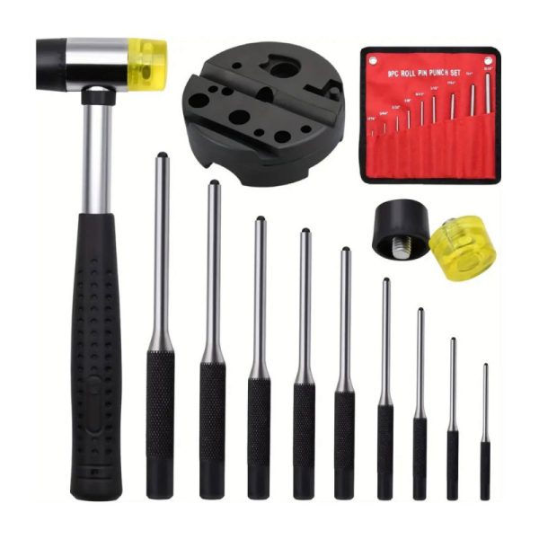 Gunsmiths punch tool set with bench block