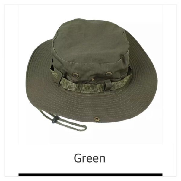 Hunting fishing or hiking sun hat green