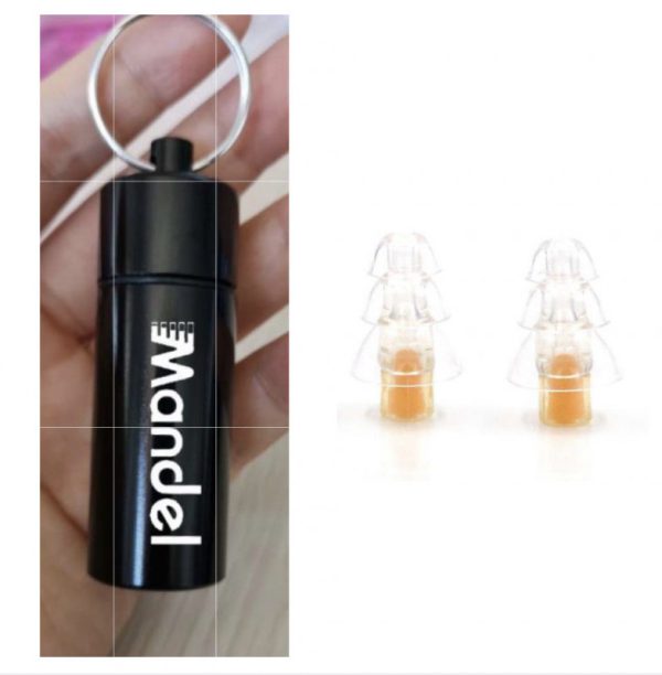 Noise canceling ear plugs and carrier