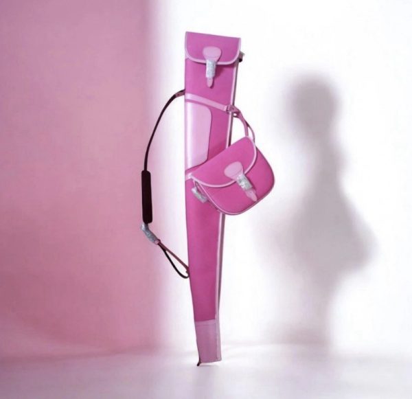 Ladies gun slip and cartridge bag pink