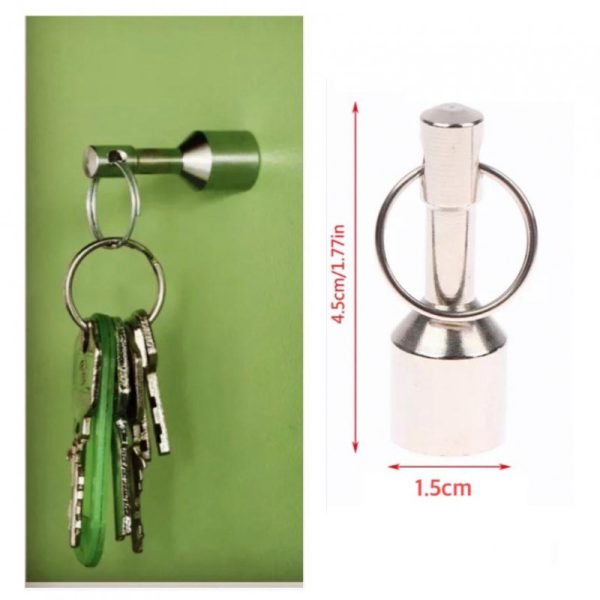 Gun cabinet magnetic key ring